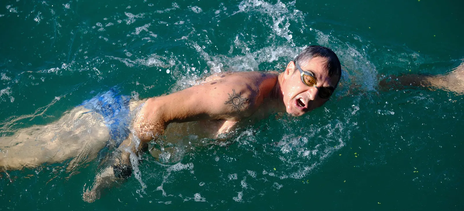 June 2024, Belek: a freestyle breath in open water.