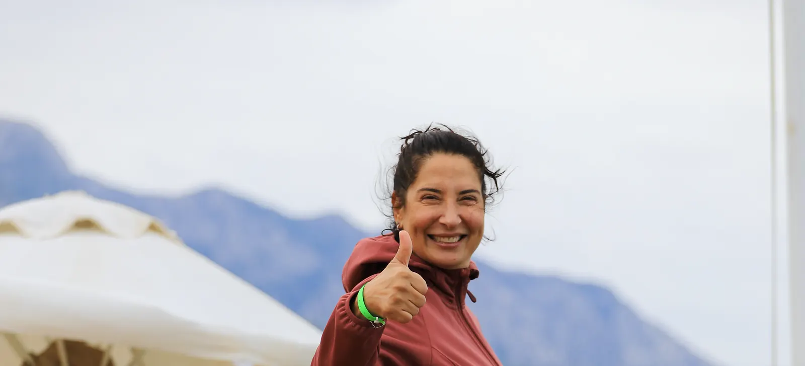 October 2026, Kemer: a participant giving a thumbs up on the jetty.